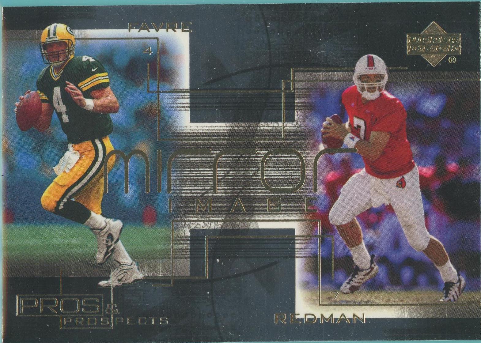 Brett Fave/Chris Redman #M6 Football Cards 2000 Upper Deck Pros & Prospects Mirror Image