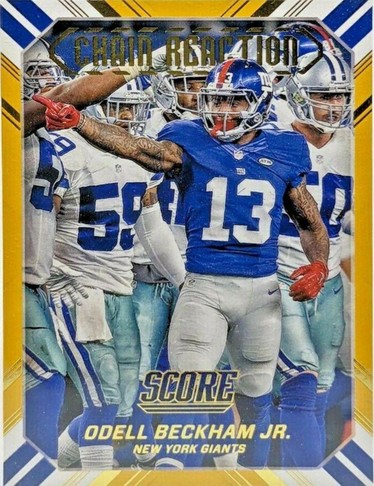 Odell Beckham Jr. #4 Football Cards 2016 Panini Score Chain Reaction