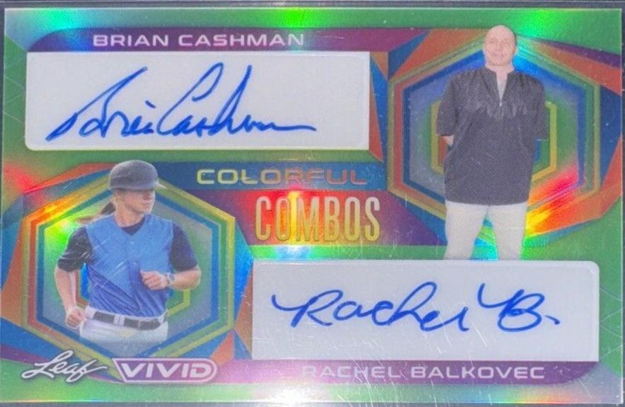Brian Cashman / Rachel Balkovec #CC-6 Baseball Cards 2022 Leaf Vivid Colorful Combos Dual Autograph
