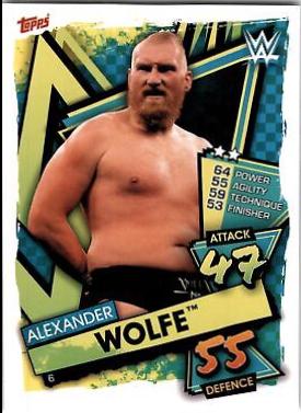 Alexander Wolfe #6 Wrestling Cards 2021 Topps Slam Attax WWE