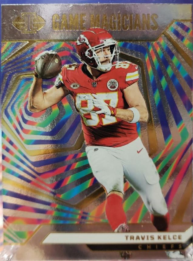 Travis Kelce #23 Football Cards 2024 Panini Illusions Game Magicians