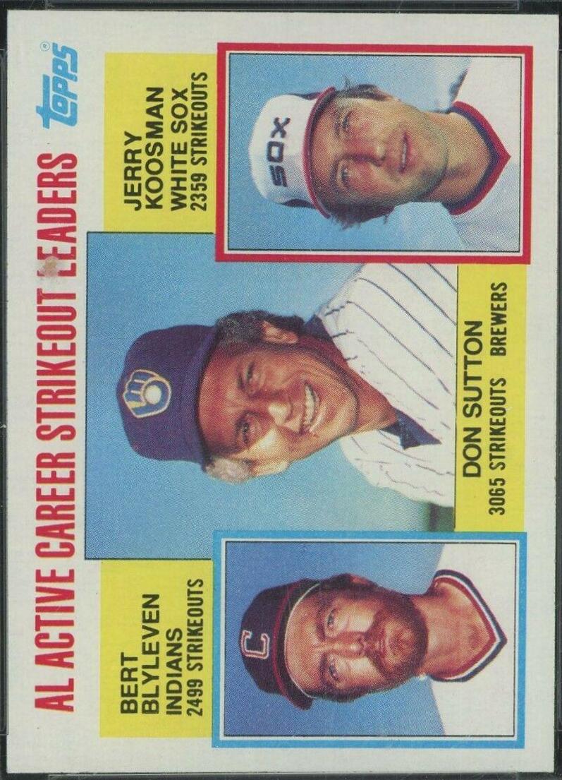 AL Active Career Strikeout Leaders #716 Baseball Cards 1984 Topps