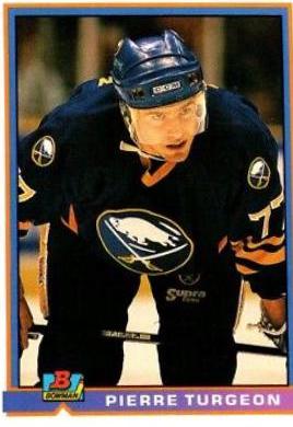 Pierre Turgeon #27 Hockey Cards 1991 Bowman