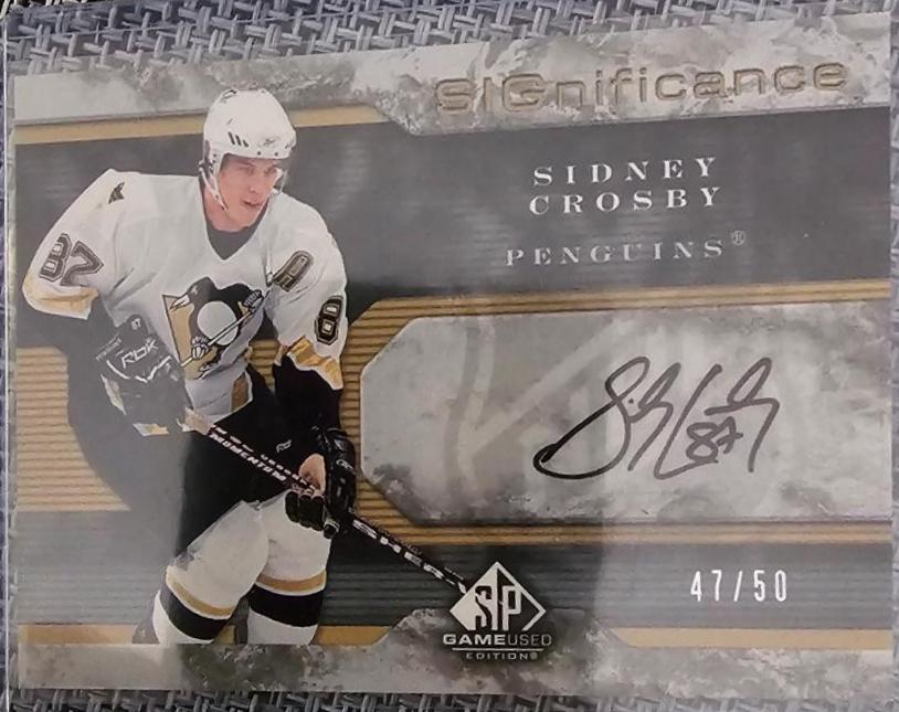 Sidney Crosby #S-SC Hockey Cards 2007 SP Game Used Significance