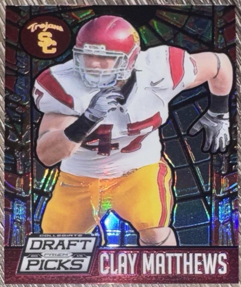 Clay Matthews #22 2016 Panini Prizm Draft Picks Stained Glass Football