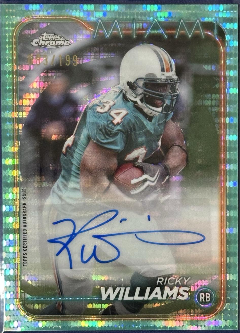 Ricky Williams #BA-RWI Football Cards 2024 Topps Chrome Autograph