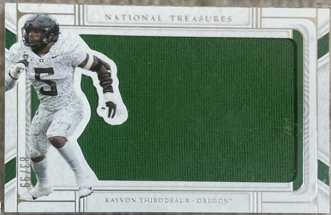 Kayvon Thibodeaux #HOU-KTH Football Cards 2022 Panini National Treasures Collegiate Rookie Silhouettes