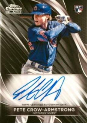 Pete Crow-Armstrong #CBA-PC Baseball Cards 2024 Topps Chrome Black Autograph