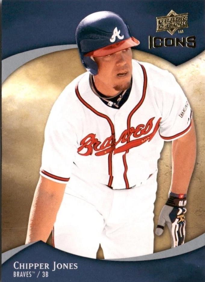 Chipper Jones #22 Baseball Cards 2009 Upper Deck Icons
