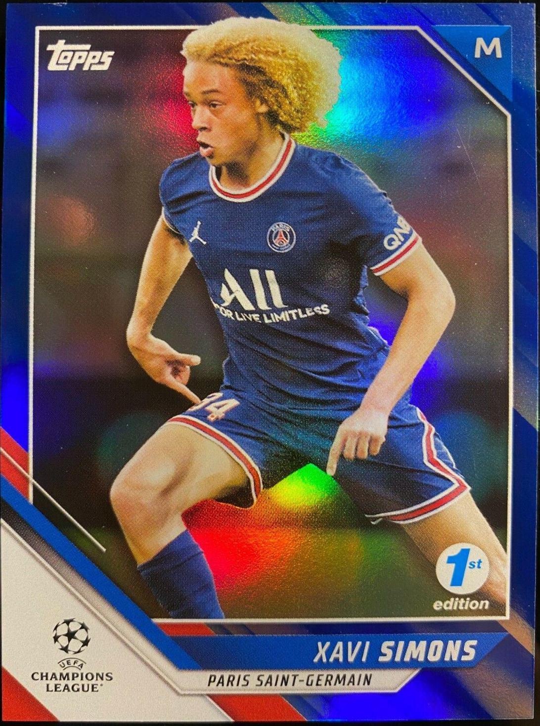 Xavi Simons #33 Soccer Cards 2021 Topps UEFA Champions League 1st Edition