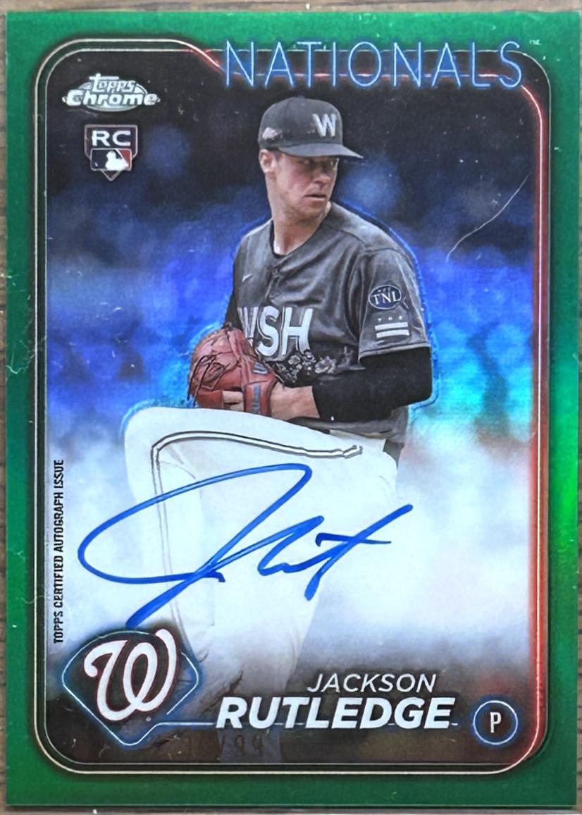Jackson Rutledge [Green Refractor] #RA-JRU Prices | 2024 Topps Chrome ...
