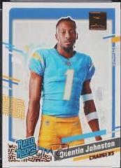 Quentin Johnston #8 Football Cards 2023 Panini Donruss Rated Rookies Portrait