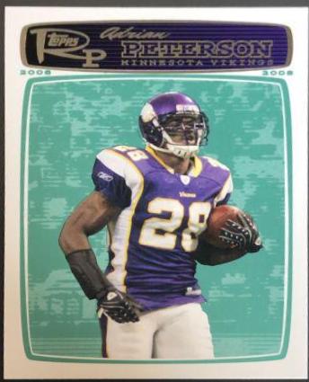 Adrian Peterson #26 Football Cards 2008 Topps Rookie Progression