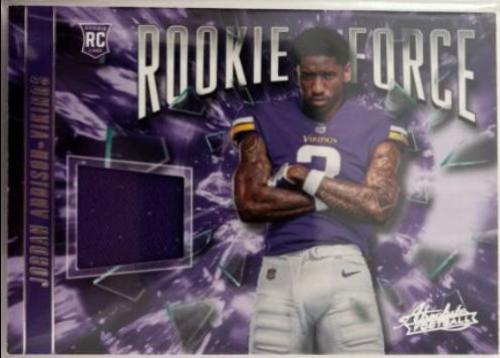 Jordan Addison #RF-15 Football Cards 2023 Panini Absolute Rookie Force