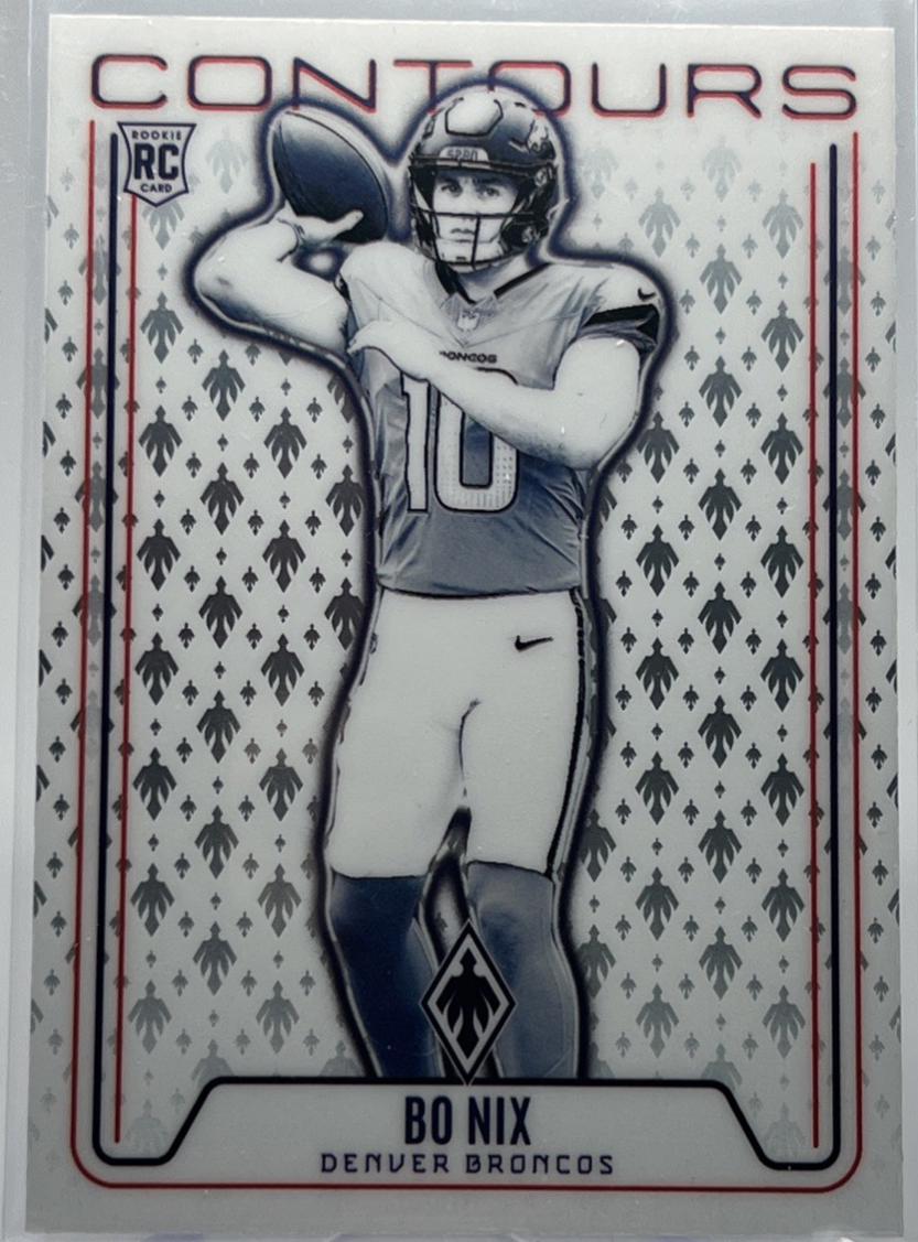 Bo Nix #10 Football Cards 2024 Panini Phoenix Contours