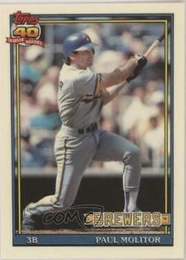 Paul Molitor #95 1991 Topps Tiffany Baseball