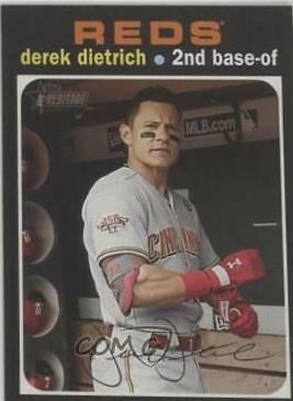 Derek Dietrich #6 Baseball Cards 2020 Topps Heritage