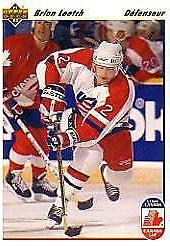 Brian Leetch #35 Hockey Cards 1991 Upper Deck French