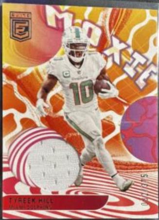 Tyreek Hill #18 Football Cards 2023 Panini Donruss Elite Moxie Patch