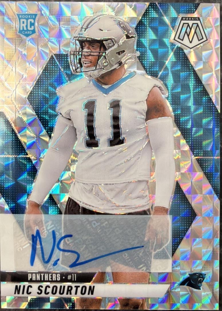 Nic Scourton #391 2025 Panini Mosaic Rookie Autographs Football