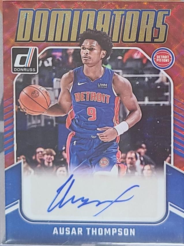 Ausar Thompson #23 Basketball Cards 2024 Panini Donruss Dominators Autograph