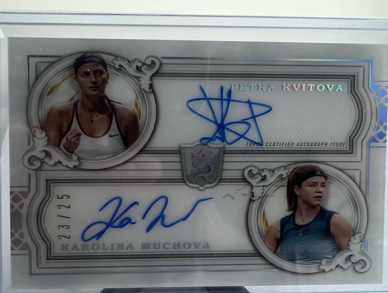 Karolina Muchova / Petra Kvitova #DA-KM Tennis Cards 2024 Topps Royalty Dual Autograph