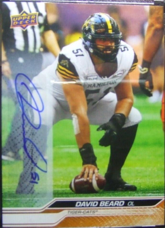 David Beard #23 Football Cards 2024 Upper Deck CFL Autographs