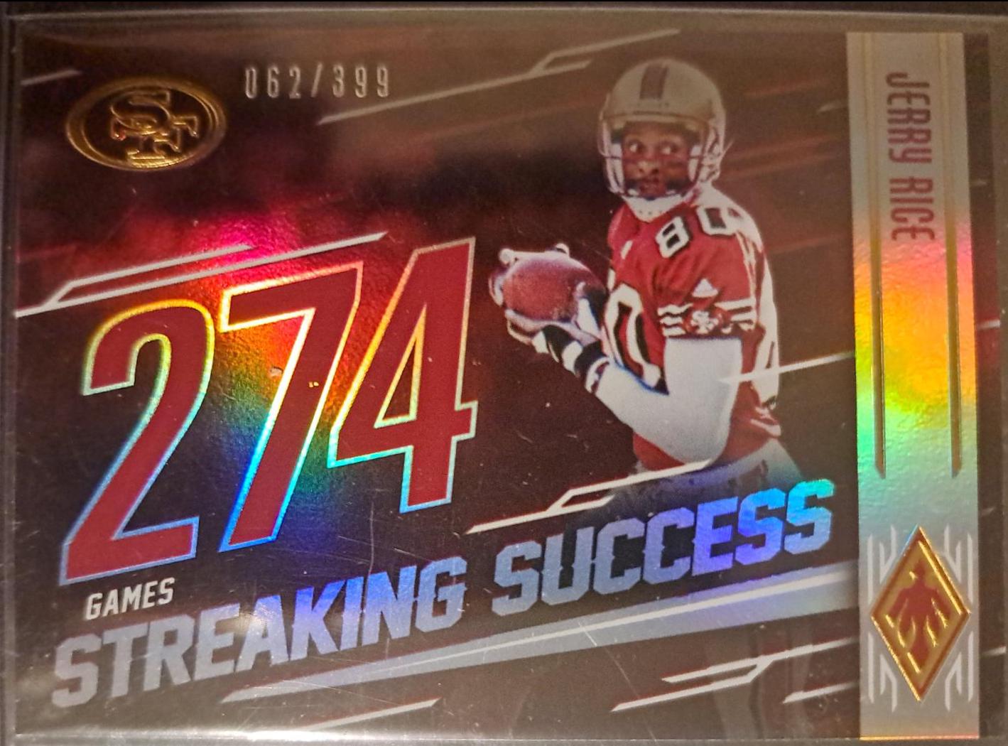 Jerry Rice #SS-JR #'D162/399 Football Cards 2016 Panini Phoenix Streaking Success