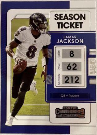 Lamar Jackson #2 Football Cards 2022 Panini Contenders Optic