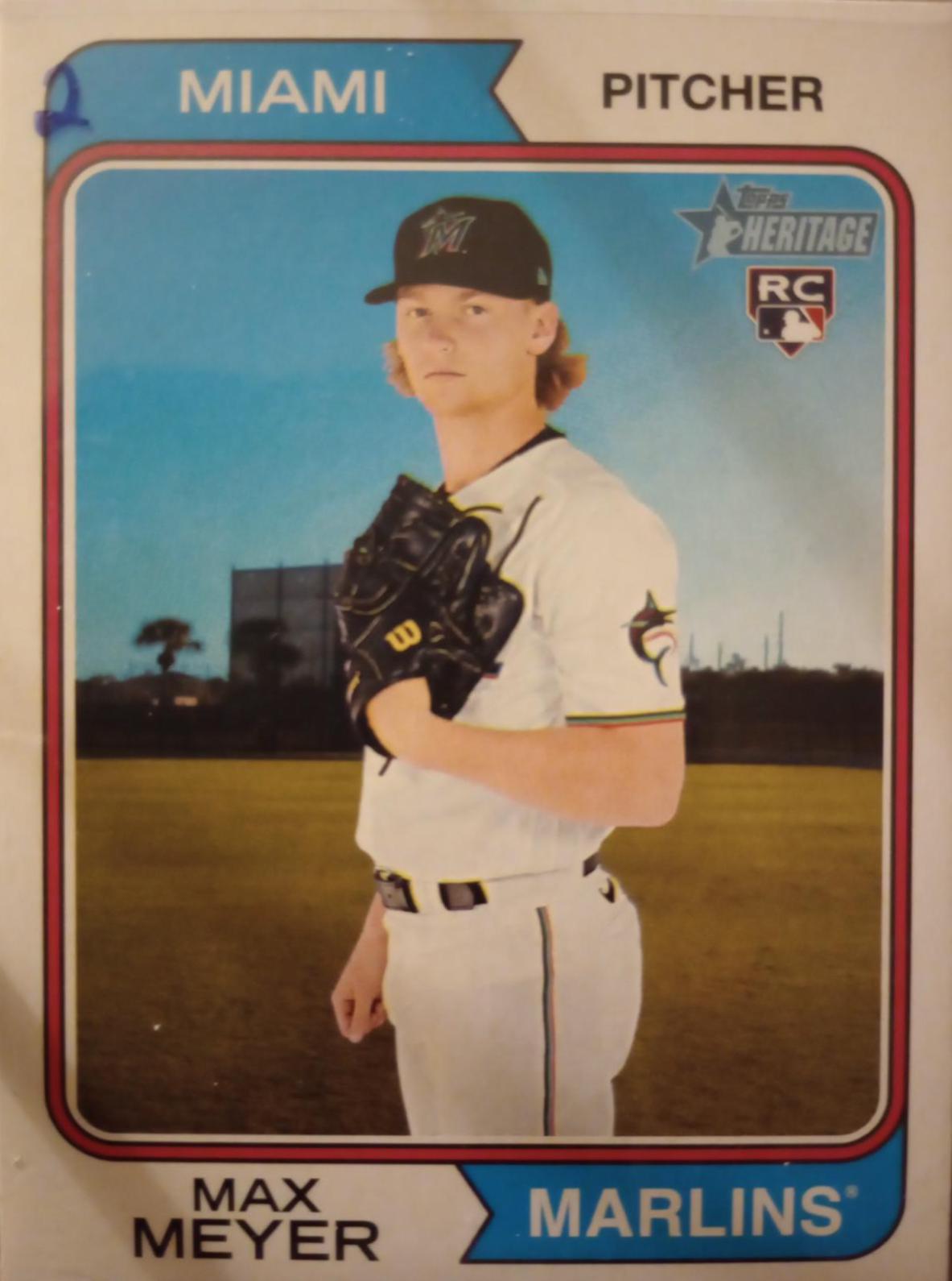 Max Meyer #367 Baseball Cards 2023 Topps Heritage