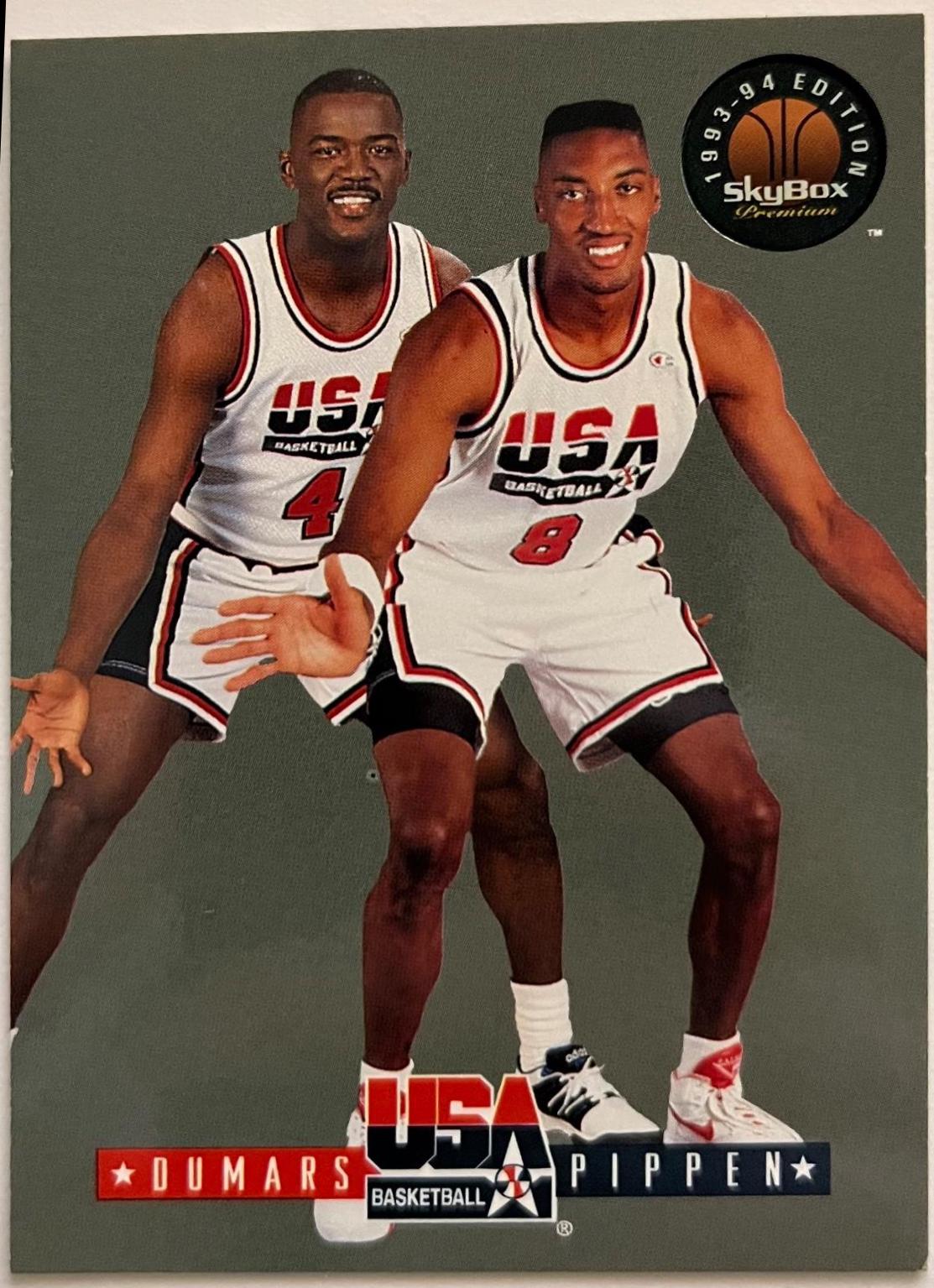 Joe Dumars, Scottie Pippen #9 Basketball Cards 1994 Skybox USA Basketball