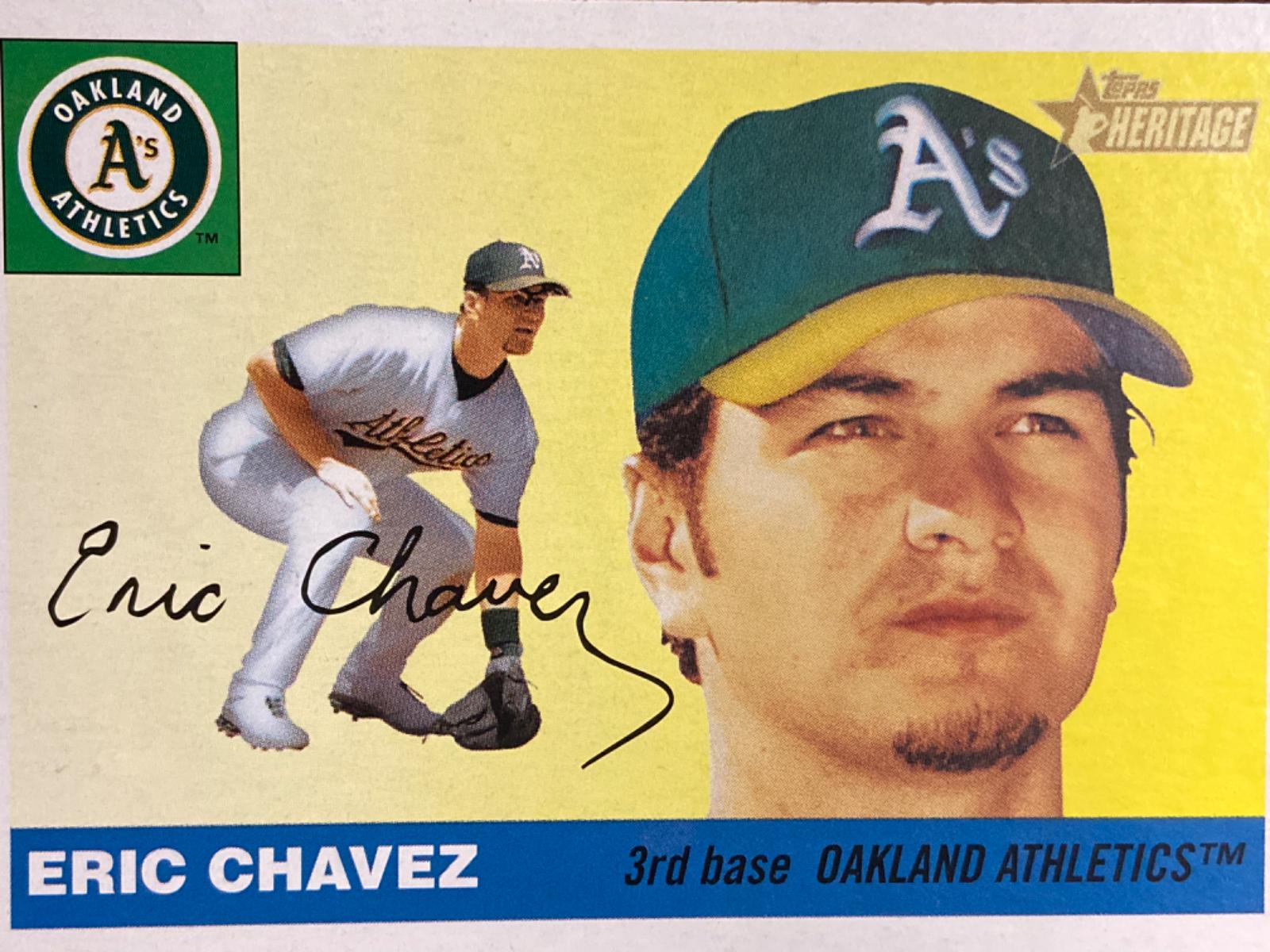 Eric Chavez #18 Baseball Cards 2004 Topps Heritage