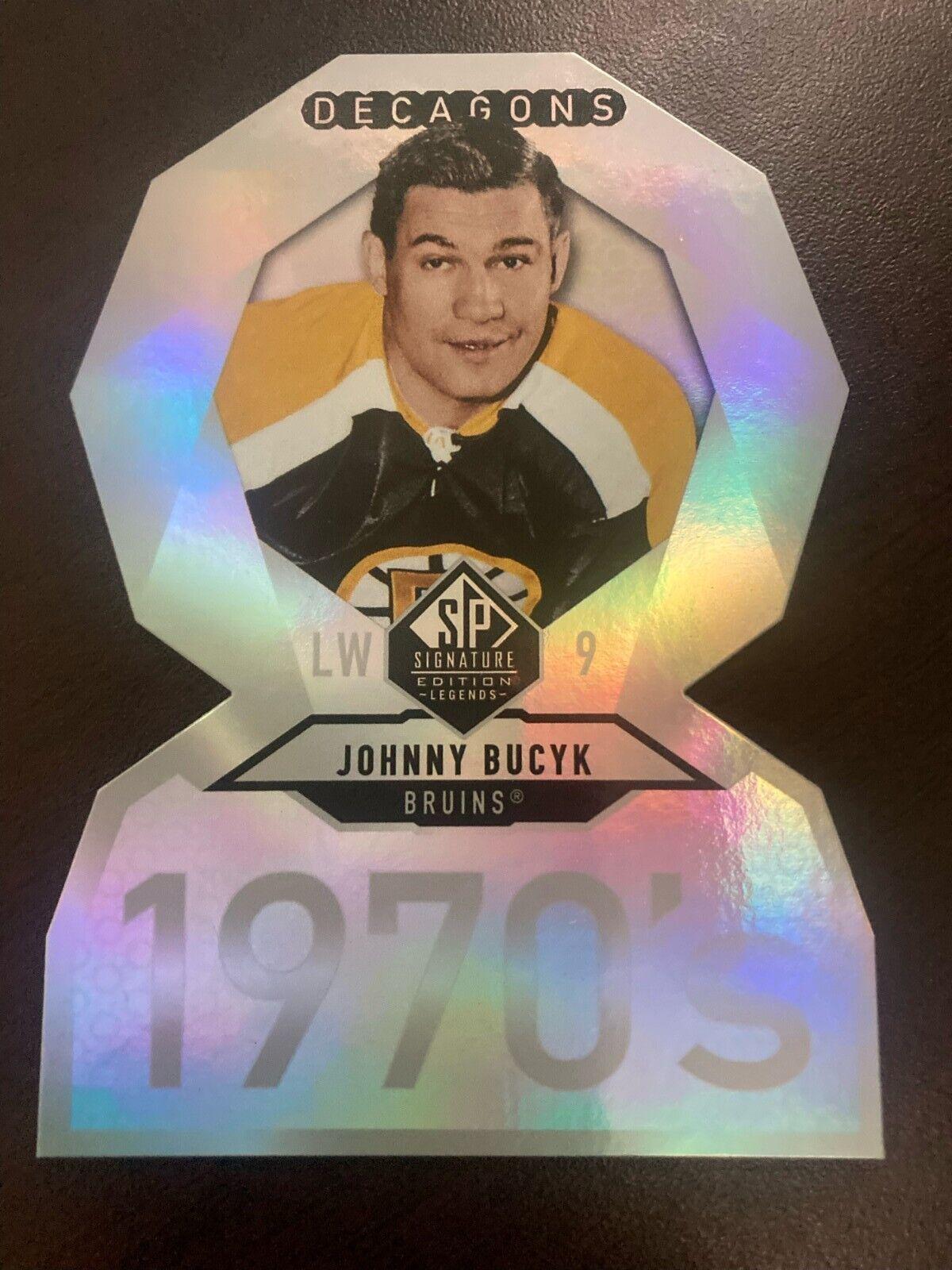 Johnny Bucyk #DC-20 Hockey Cards 2020 SP Signature Edition Legends Decagons