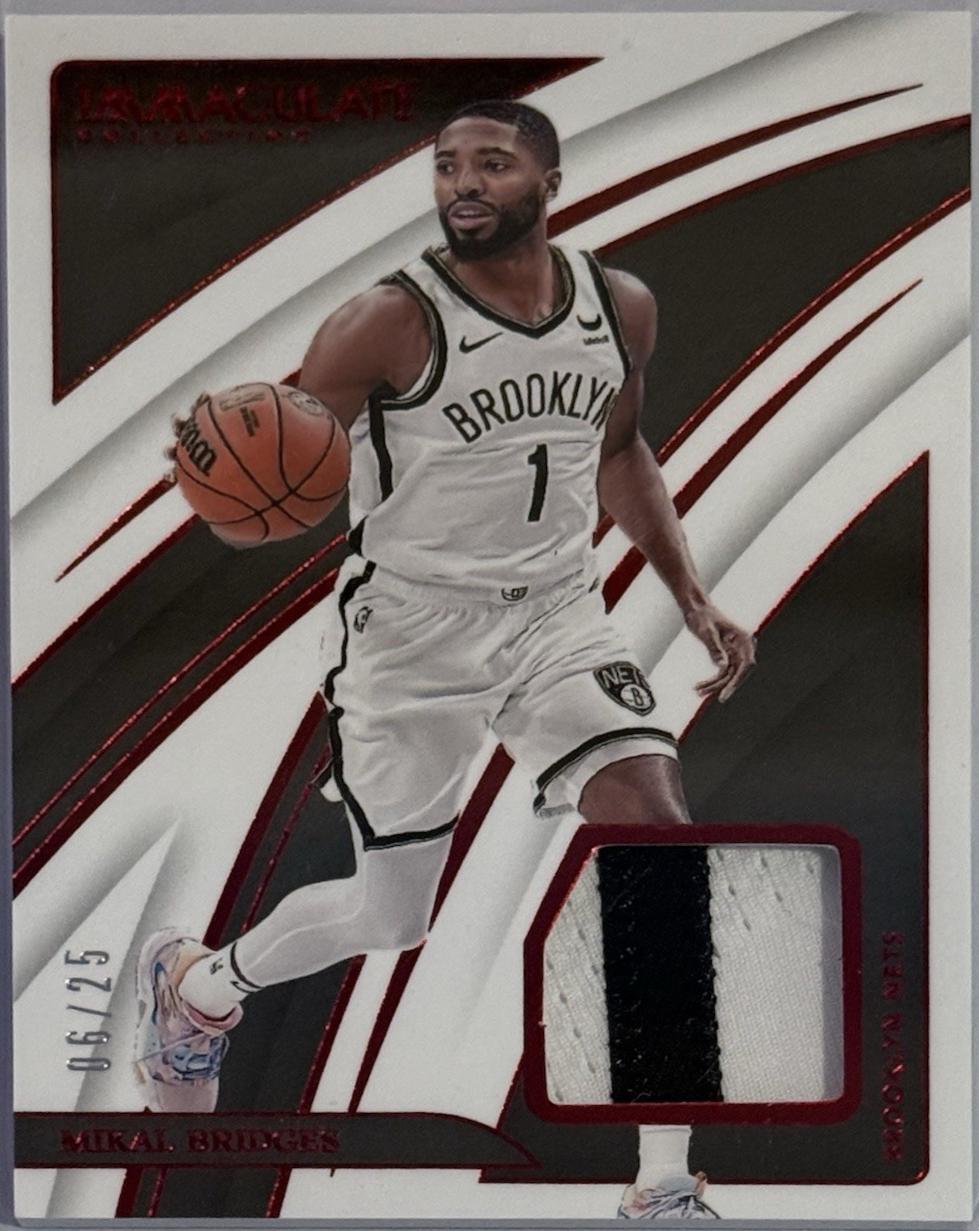 Mikal Bridges [Red] #SWA-MIK Prices | 2023 Panini Immaculate Swatch ...