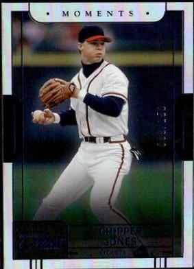 Chipper Jones #MO4 Baseball Cards 2023 Panini Three and Two Moments