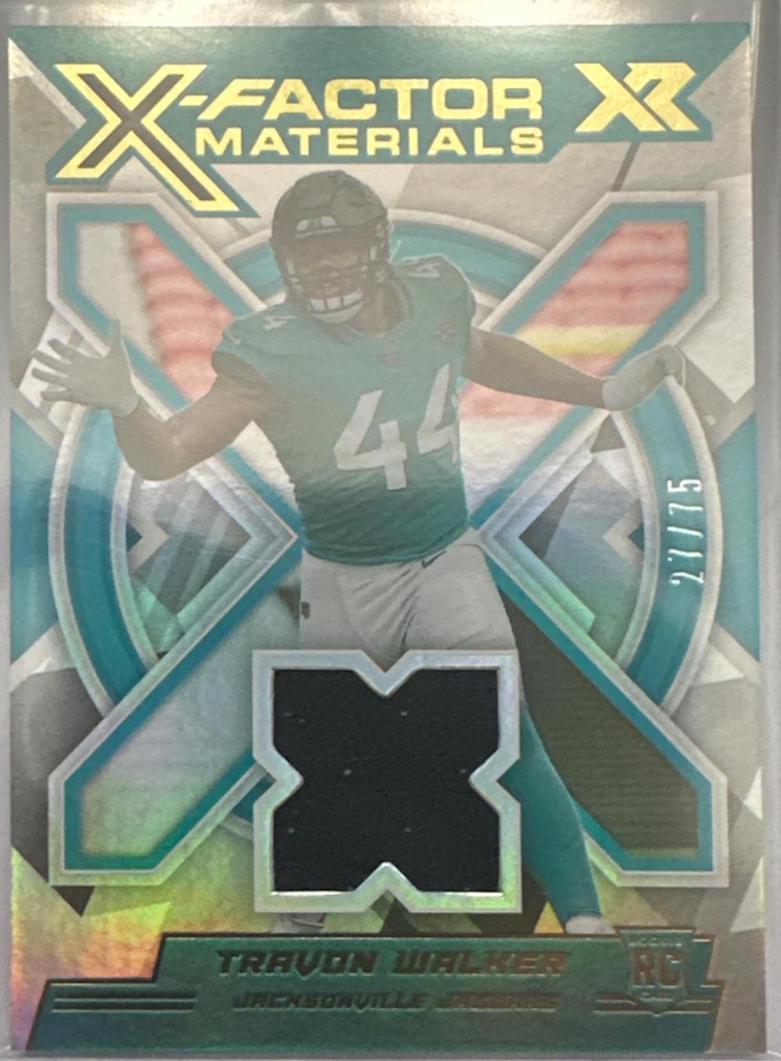 Travon Walker #XFM-TW Football Cards 2022 Panini XR X Factor Materials