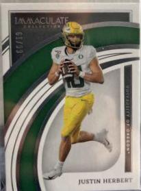 Justin Herbert #4 Football Cards 2022 Panini Immaculate Collegiate