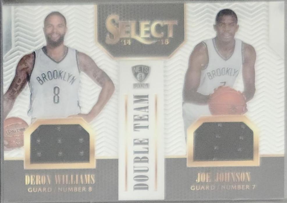 Deron Williams/Joe Johnson #5 Basketball Cards 2014 Panini Select Double Team Jerseys