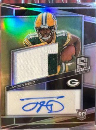 Jayden Reed #24 Football Cards 2023 Panini Spectra Rookie Autograph