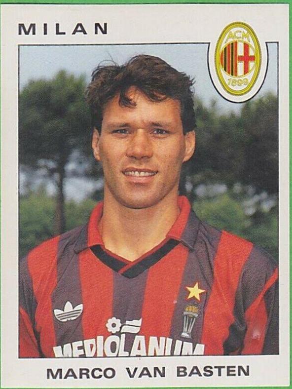 Marco Van Basten #220 Soccer Cards 1991 Panini Calciatori