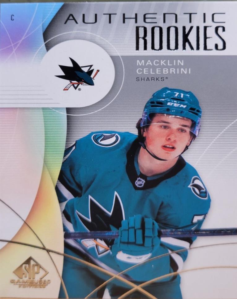Macklin Celebrini #215 Hockey Cards 2024 SP Game Used