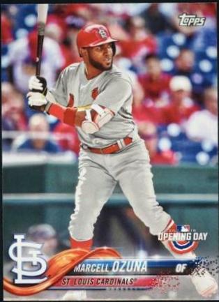 Marcell Ozuna #195 Baseball Cards 2018 Topps Opening Day