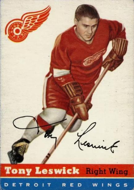 Tony Leswick #45 Hockey Cards 1954 Topps