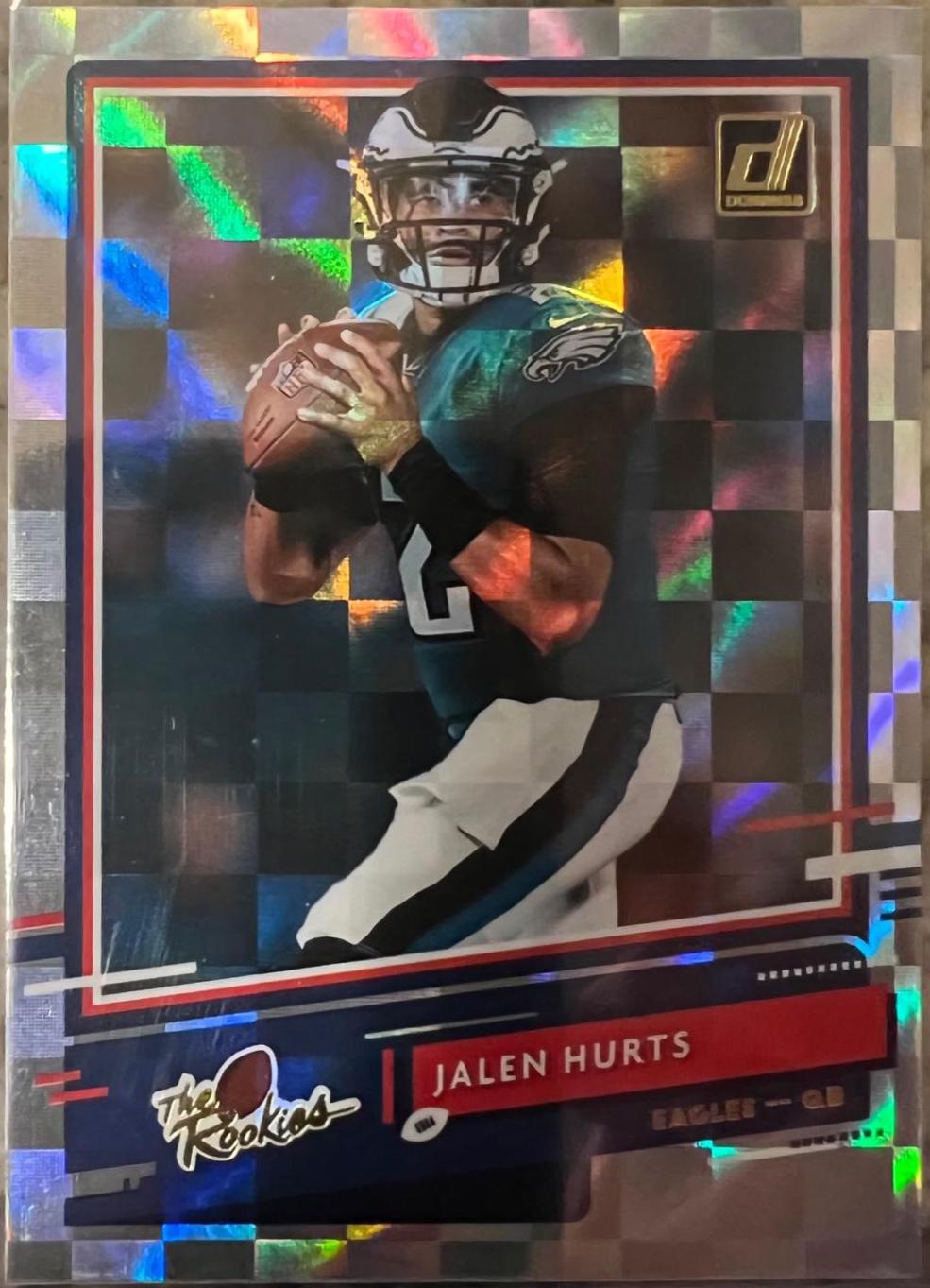 Jalen Hurts #TR-JAH Basketball Cards 2020 Panini Clearly Donruss The Rookies