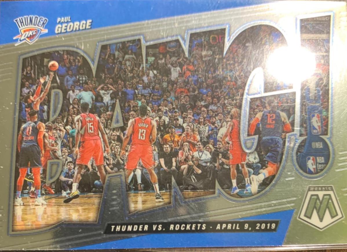 Paul George #7 Basketball Cards 2021 Panini Mosaic Bang