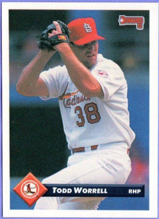Todd Worrell #72 Baseball Cards 1993 Donruss