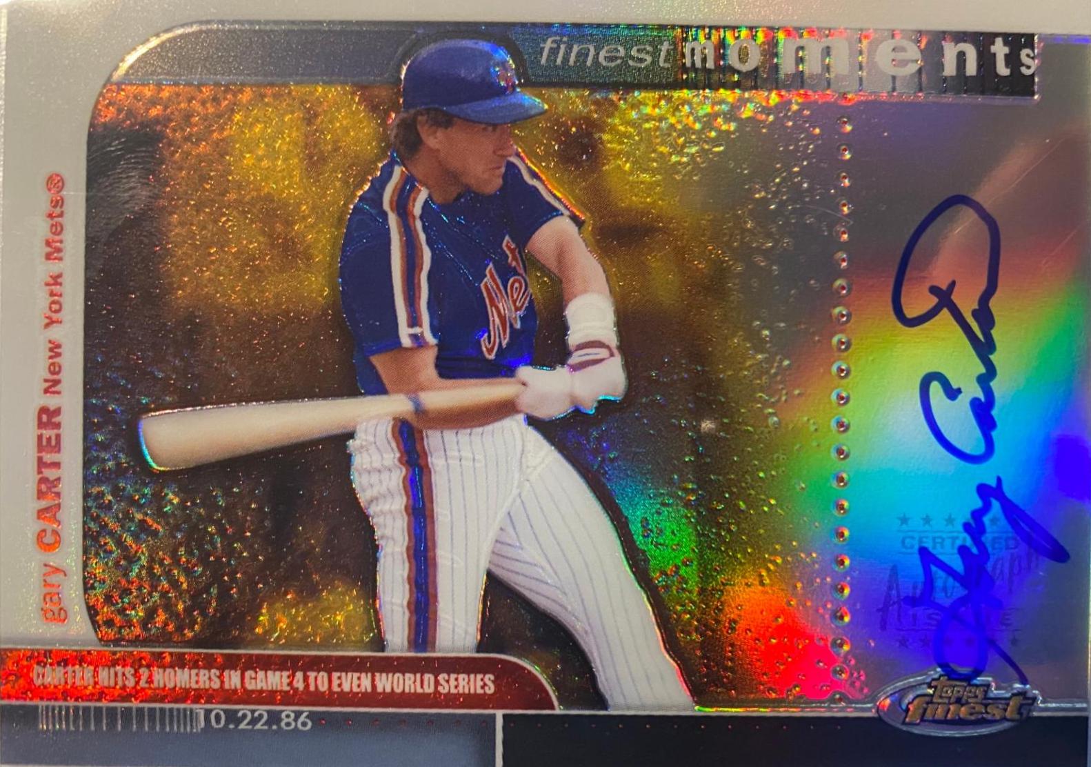 Gary Carter #FMA-GC Baseball Cards 2003 Finest Moments Autographs