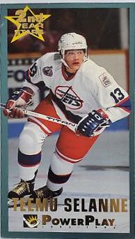 Teemu Selanne #10 Hockey Cards 1993 Fleer Power Play 2nd Year Stars