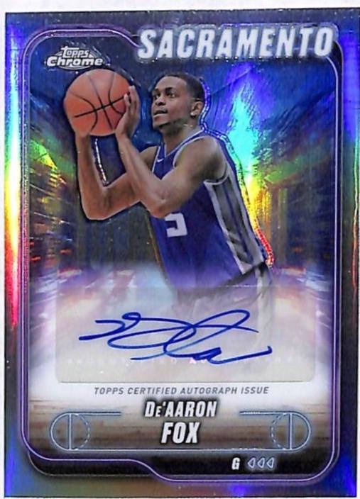 De'Aaron Fox [Refractor] #TCA-DF