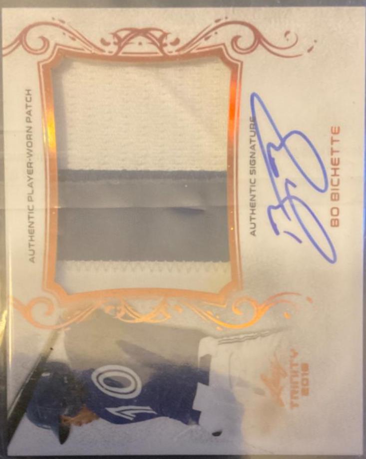 Bo Bichette #PA-BB1 Baseball Cards 2018 Leaf Trinity Patch Autograph